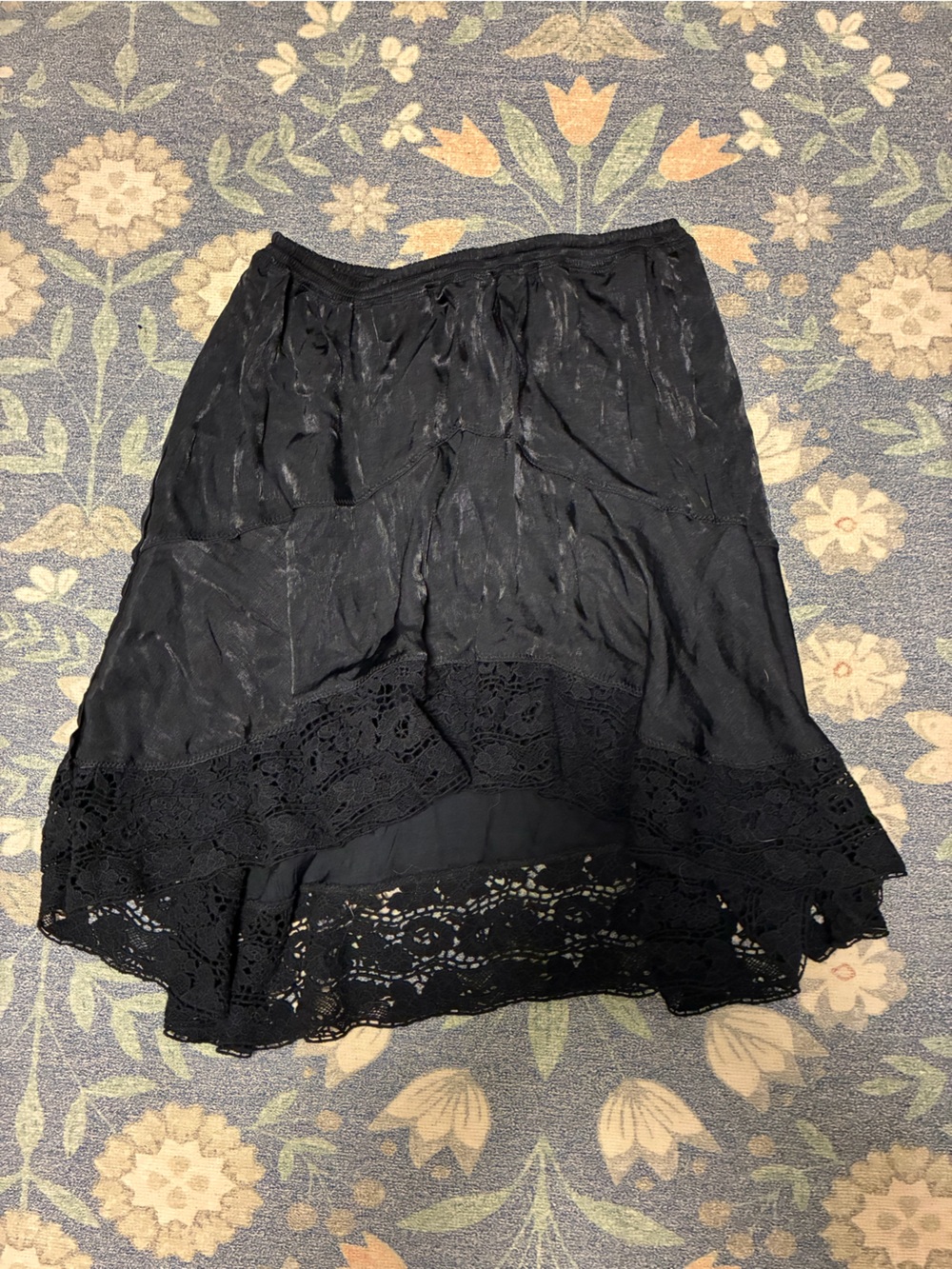 Free People Lace Trim High-Low Skirt
